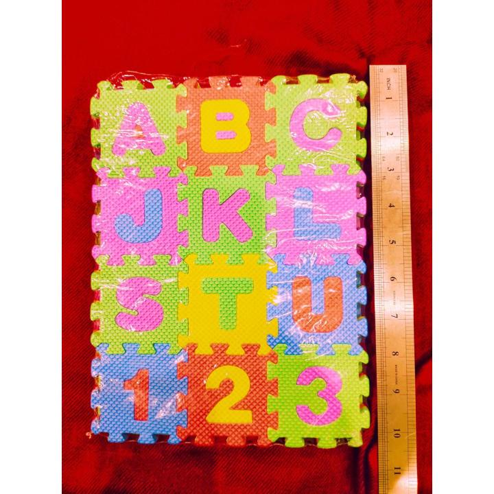 ABC Toy Block Mat Alphabets And Numbers Early Learning (36 Pieces 7 x 7 Cm/piece) ABC & 123 - Kids Block Mat Alphabets - Abc Toy Block Mat Alphabets And Numbers Early Learning - Puzzle Mat For Kids Abc - 36 Pieces 7 x 7 Cm/piece Kids Learning
