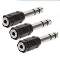 6.35mm Stereo Male to 3.5mm Female Stereo Jack Headphone, Speaker Adapter Converter. 
