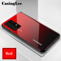 Protect Cover For Samsung Galaxy A33 5G case Gradient Tempered Glass Protector Phone Cases for Samsung Galaxy A33 5G Back Cover. 