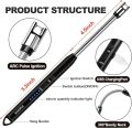 Rechargeable USB Lighter 360° Flexible Long Lighter Plasma Arc Lighters with Safety Lock Flameless Windproof Lighter Black for Candle Camping. 