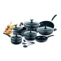 Gift Pack King Cookware set-Non Stick Cookware Smart Set-17 Pcs cookware set with glass lids and 6 spoons.. 