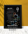 Moon Shape Customized Picture Photo Frame, Customized Frame with Calendar + Customized Message with upto 16 Pictures in Moon Shape, Customized Wall Mount Frame, Customized Photo Frame, Birthday Gift, Anniversary Gift, Wedding Gift, Gift for Friends. 