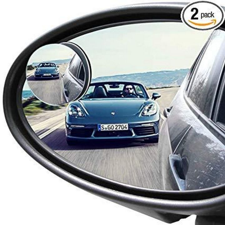 2pcs Car 360 Degree Wide Angle Round Convex Mirror Small Round Side  Parking Mirror