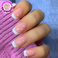 SUMMER 24 pcs Tips French Love Pearl Fake Nails Nail Patch Xiaohongshu Sweet White Wearing Armor. 
