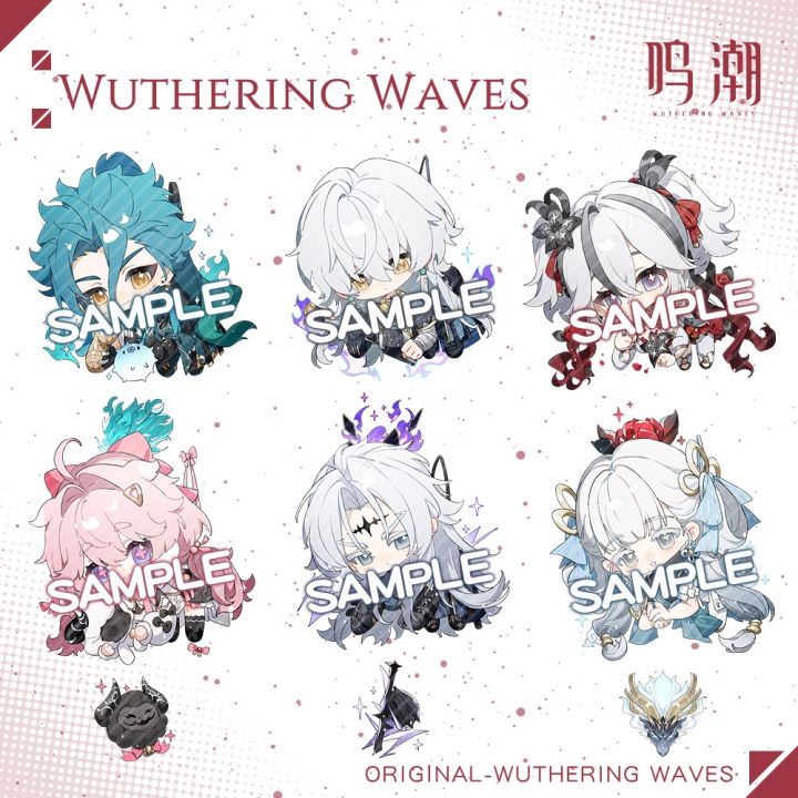 New Wuthering Waves Keychain Jinhsi Camellya Scar Geshulin Cute Cartoon Anime Pendant Key Ring Cosplay Backpack Jewelry Gift