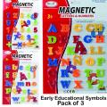 Pack of 3 - Educational purpose Magnetic counting - Capital ABC - Small abc for early education. 