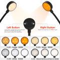 LENCENT 9 LED Book Light, 12 Modes Eye Protection Clip On Reading Light, Flexible Book Lamp with USB Rechargeable for Bookworm, Kid, Night Reading [Amber&White&Warm&Mixed]. 