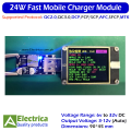 24W 4-Channel Qick Mobile Charger Module USB QC2.0 QC3.0 DC-DC Step Down 6-32v to 3-12v (Auto) Fast Charging Module XFW-KC42/24-4 by Electrica. 