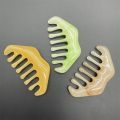 Natural Stone Gua Sha Massage Comb Head Body Scraping Reflexology Blood Scraping Hair Comb Scalp Care SPA. 