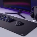 AUKEY Gaming Mouse Pad Large XXL (900 X 400 X 3 MM) Thick Extended Mouse Mat Non-Slip Spill-Resistant Desk Pad with Special-Textured Surface, Anti-Fray Stitched Edges for Keyboard, PC - Black. 