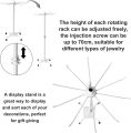 3 Tier Rotating Jewelry Holder, 30 Hooks Jewelry Stand Necklace Holder Jewelry-Tree Display Stand Organizer, Countertop Spinner Display Stand Rotating Jewelry Display Rack. 