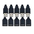 10pcs Type A Male Female USB 4 Pin Plug Socket Connector With Black Plastic Cover Type-A DIY Kits. 