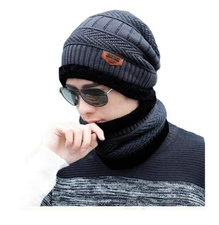 Winter%20Woolen%20Cap%20for%20Men%20And%20Women%20With%20Neck%20Cover,%20Beanie%20Neck%20Warmer%20Cap%20Full%20Set,%202%20Piece%20Garam%20Muffler%20Topi%20For%20Ladies,%20Winter%20Collection%20stylish%20skull,%20Thicken%20Hedging%20Balaclava%20Skullies%20-%20Image%206