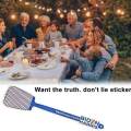 【BestGo】Truth Over Flies Swatter Fly Swatters Sticker Flexible Long Handle Manual Swat Mosquitoes. 