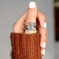 Retro Punk Snake Ring Opening Adjustable Ring Jewelry. 
