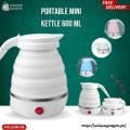 Fast Water Boiling 600 ml Portable Kettle - Compact Travel Kettle for Quick Boiling - Collapsible Foldable Electric Kettle - Silicone Travel Kettle for Hot Drinks and Instant Soups - Lightweight Sports Bottle Design - Efficient and Convenient for Home, Of. 