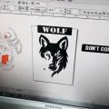 New trending wolf sticker for bike chain cover | jfr | jfr sticker zone | bumper sticker and decals. 