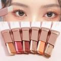 2 In 1 Double Color Gradient Velvet Eyeshadow Stick | Waterproof, Long Lasting Shimmer Metallic Eye Makeup | Professional Bicolor Glitter Velvet Eye Shadow Stick | Lazy Makeup, Pigment Eyeshadow | Waterproof Shimmer Velvet Eye Shadow Cosmetic for Lasting. 
