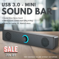 Computer Speakers With Built-in Four Loudspeaker Diaphragm Multimedia Speaker Heavy Bass Subwoofer Volume Control 3.5mm Audio USB Wired Gaming Powered  for PC Laptops Desktop. 
