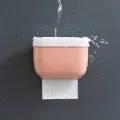 Bathroom Organizer, Plastic Toilet Paper Holder, Self Adhesive Wall Mounted Toilet Paper Box with Tray, Bathroom Supplies Organizer Box. 