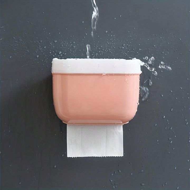 Bathroom%20Organizer,%20Plastic%20Toilet%20Paper%20Holder,%20Self%20Adhesive%20Wall%20Mounted%20Toilet%20Paper%20Box%20with%20Tray,%20Bathroom%20Supplies%20Organizer%20Box%20-%20Image%202