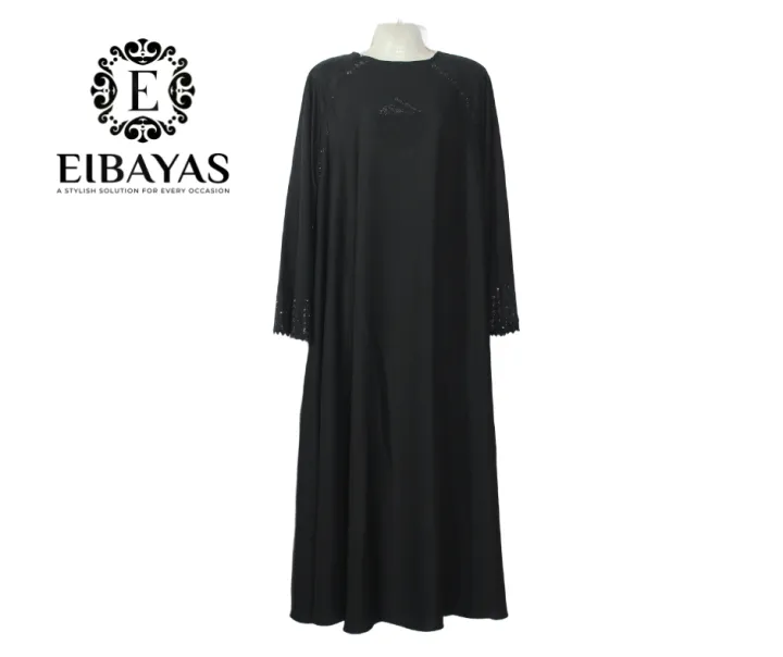 EIBAYAS%20-%20Umbrella%20Maxi%20Style%20Abaya%20Material%20Nida%20Fabric%20100%25%20Black%20Nug%20Bazu%20Design%20for%20Girls%20And%20Woman%20With%20Fast%20Delivery%20-%20Image%204