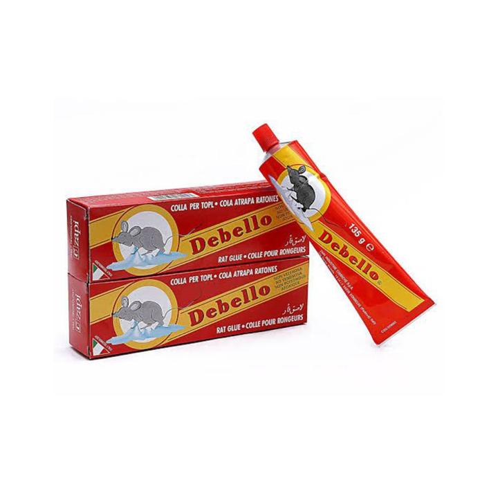 DEBELLO RAT AND MOUSE GLUE - 135G DEBELLO glue makes it possible to effectively catch and stop rodents (rats, mice, field mice, etc.)  inside and around your home.
