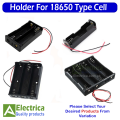 18650 Battery Holder for 1/2/3/4 Cell | 3.7V Li-ion Battery Case with Wires | Choose Single or Pack of 4 (Mix or Same) | Perfect for DIY & Electronics – By Electrica. 