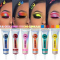 HUXIABEAUTY Pack of 6 Neon Colors Eye Shadows For Girls  And Women. 