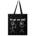 Vagile I'VE GOT YOUR BACK FUNNY SUPER HEAVY WEIGHT SHOULDER TOTE SHOPPING CANVAS Bags for Girls. 
