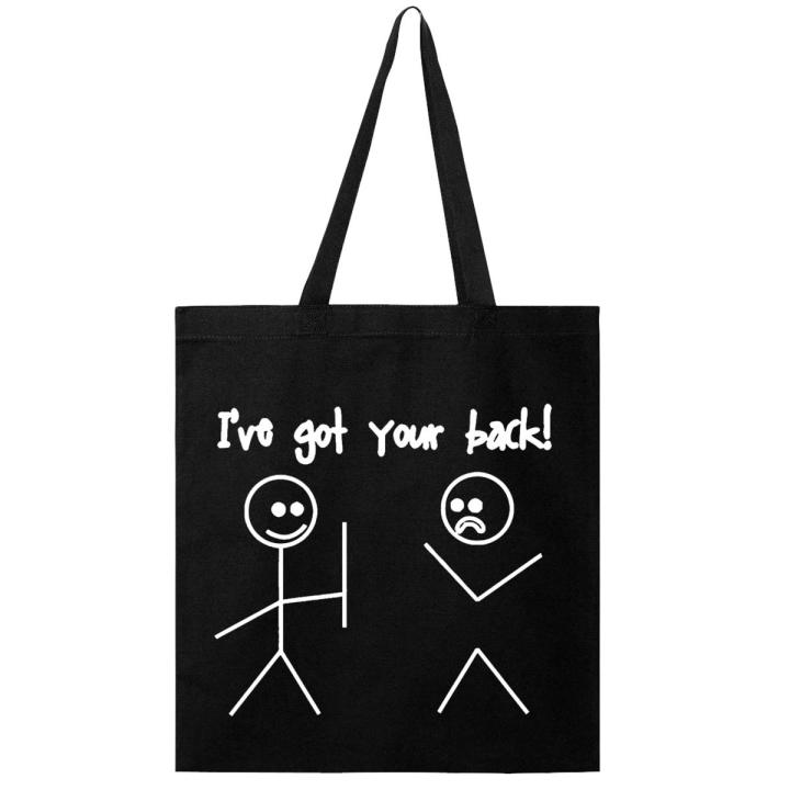 Vagile I'VE GOT YOUR BACK FUNNY SUPER HEAVY WEIGHT SHOULDER TOTE SHOPPING CANVAS Bags for Girls