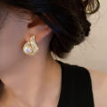 1Pair New Earrings Pearls Water Drop Earrings Fashionable Temperament Earring Layor. 