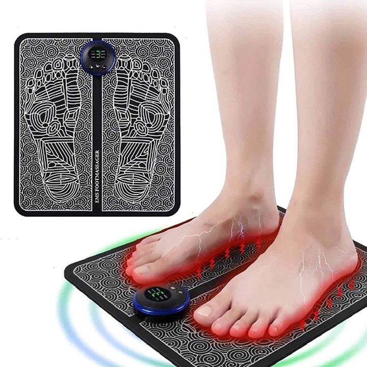 EMS Foot Massager Mat Portable Electric Muscle Stimulation Improve Blood Circulation Relieve Pain Folding Feet Massage Pad Electronic USB Rechargeable