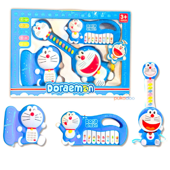 Doraemon Musical Instrument Set for Kids - Piano - Guitar - Xylophone