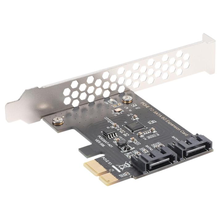 Carte PCI Express Vers 2 Ports SATA III 6 Gb/s – Compatible AHCI, Hot Plug – Pour Ajouter Des Disques Durs Sur PC – Format Profil Bas Inclus - 7