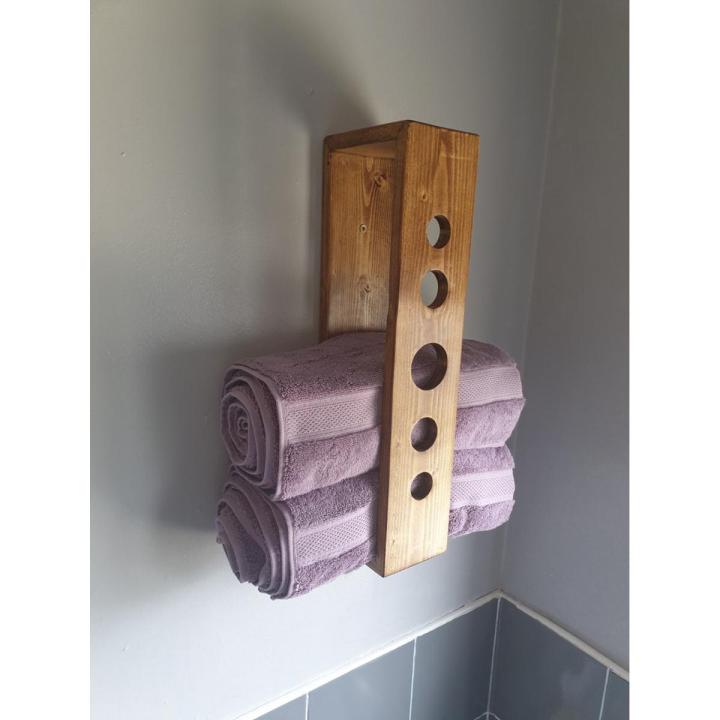 Rustic Bath Towel Storage - Shelf, Rack, Bathroom, Holder, Ladder