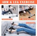 Foldable Mini Exercise Bike Pedal Exerciser – Under Desk Portable Cycle for Arm & Leg Workout – LCD Display – Home Gym, Therapy, Cardio & Strength Training. 