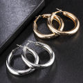 【best offer ever】Punk Rock Hoop Mimalit Thick Tube Big Round Circle Gold Hoop Earrg Hyperbole Fahion Jewelry for Girl. 
