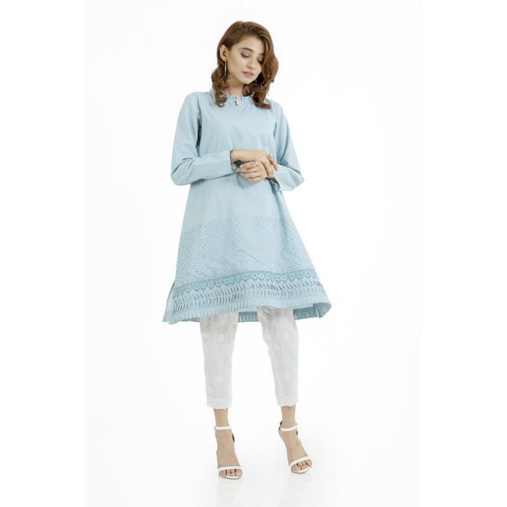 EGO Fall Collection 2019  Maze  Sea Blue Cotton Kurti For Women