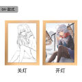 Night Light Witch Journey, Irena Periphery Light Painting, Luminous Decorative Painting, Anime Sketch Creative, LED Gift. 