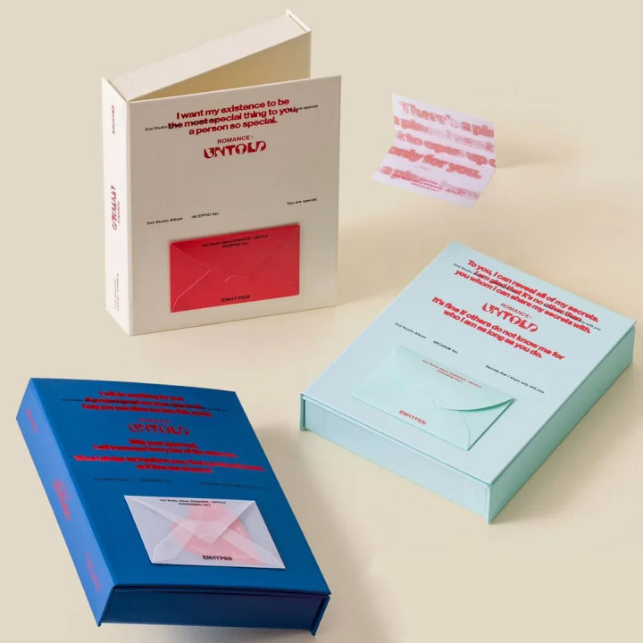 Enhypen Romance Untold Official Album - Original Brandew Sealed Packed Album - Imported from South Korea - Jungwon Heeseung Jay Jake Sunghoon Sunoo Niki