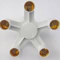 5 in 1 Heads Lamp Bulb Holder Light Base LED Converter Adapter Socket Splitter | E27 to Multiple-Head Converter Lamp Holder for Studio Light LED Light Bulb Base. 