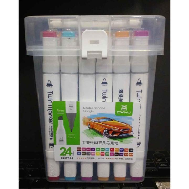 Twin Tip Alcohol Ink Marker Set - 24 Color Sets