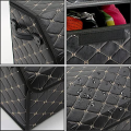 Portable Car Trunk Organizer Box Large Capacity Multiuse Tools Storage Bag Stowing Tidying Leather Folding. 