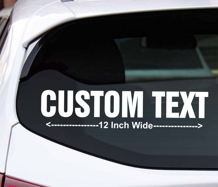 12 inches - Customize Your Name for Car Windshield. Waterproof Vinyl ...
