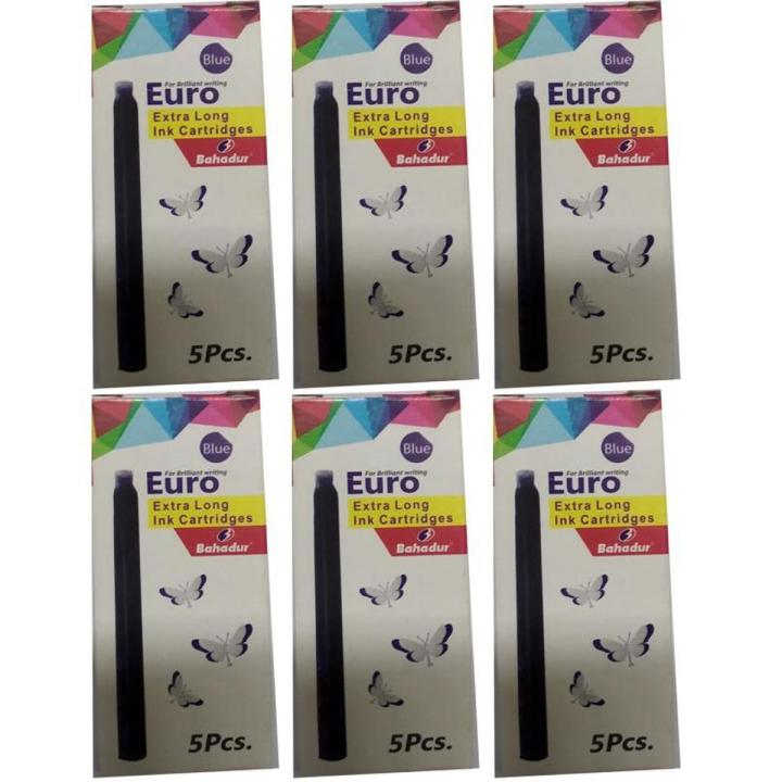 Euro Ink Cartridge Extra Long Blue (30 Pcs / 6 Pkt)