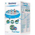 Bestway 57274 Round Kids Inflatable Paddling Pool with Filter Pump, Fast Set, 12 ft. 
