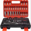 Large 53 Piece Professional Combination Socket Ratchet Wrench Set Tool Kit Toolkit Goti Set Ring Spanner Pana Set Screw Driver Bit Set Hand Toolkit Tools KitSocket Wrench Set  Car Bike Repairing Hand Tool kit Toolkit Set Screwdriver Toolkit Drill Machine. 