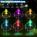 Double Solar Jellyfish Light Solar Garden Lights LED Fiber Optic Lights Outdoor Waterproof Decor Lamp for Lawn Patio. 