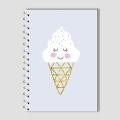 Spiral Notebook A4 or A5  -  Ice Cream. 